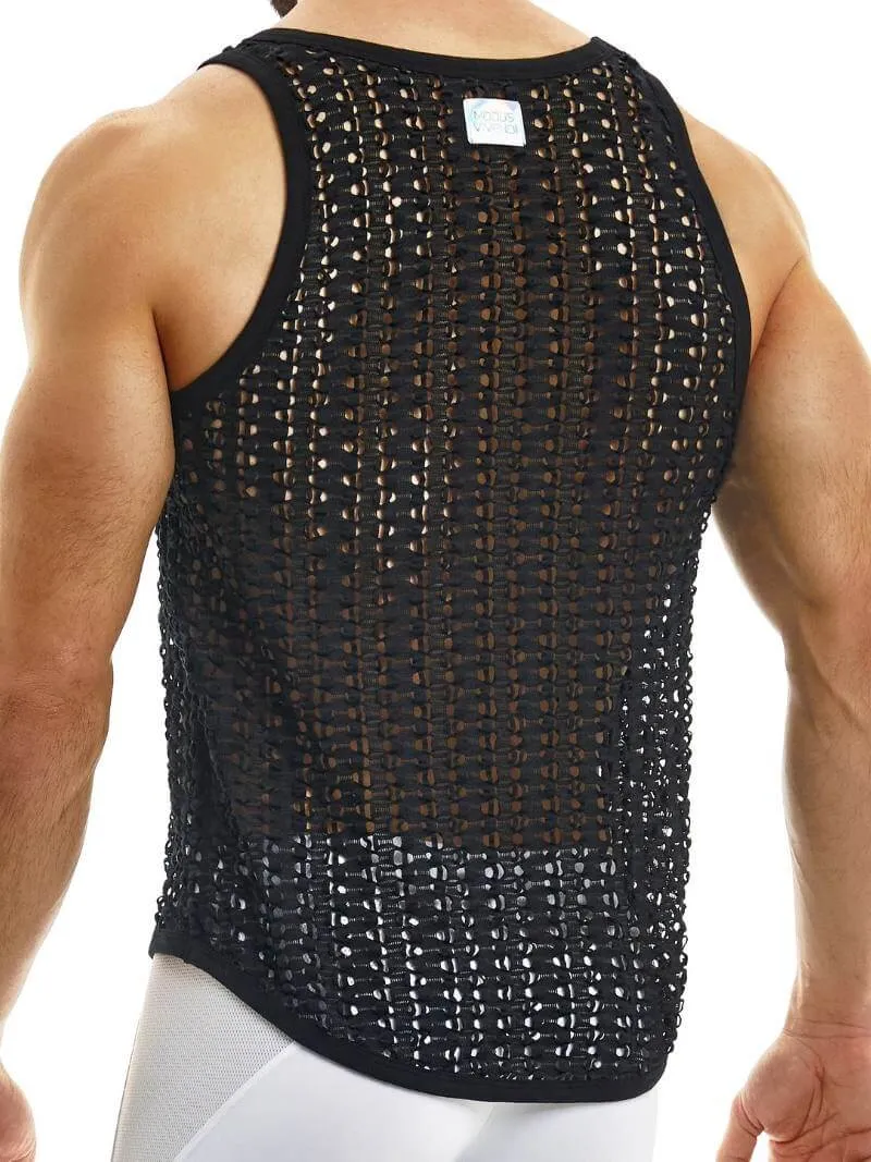MODUS VIVENDI Knitted Mesh Vest - SIZE SMALL