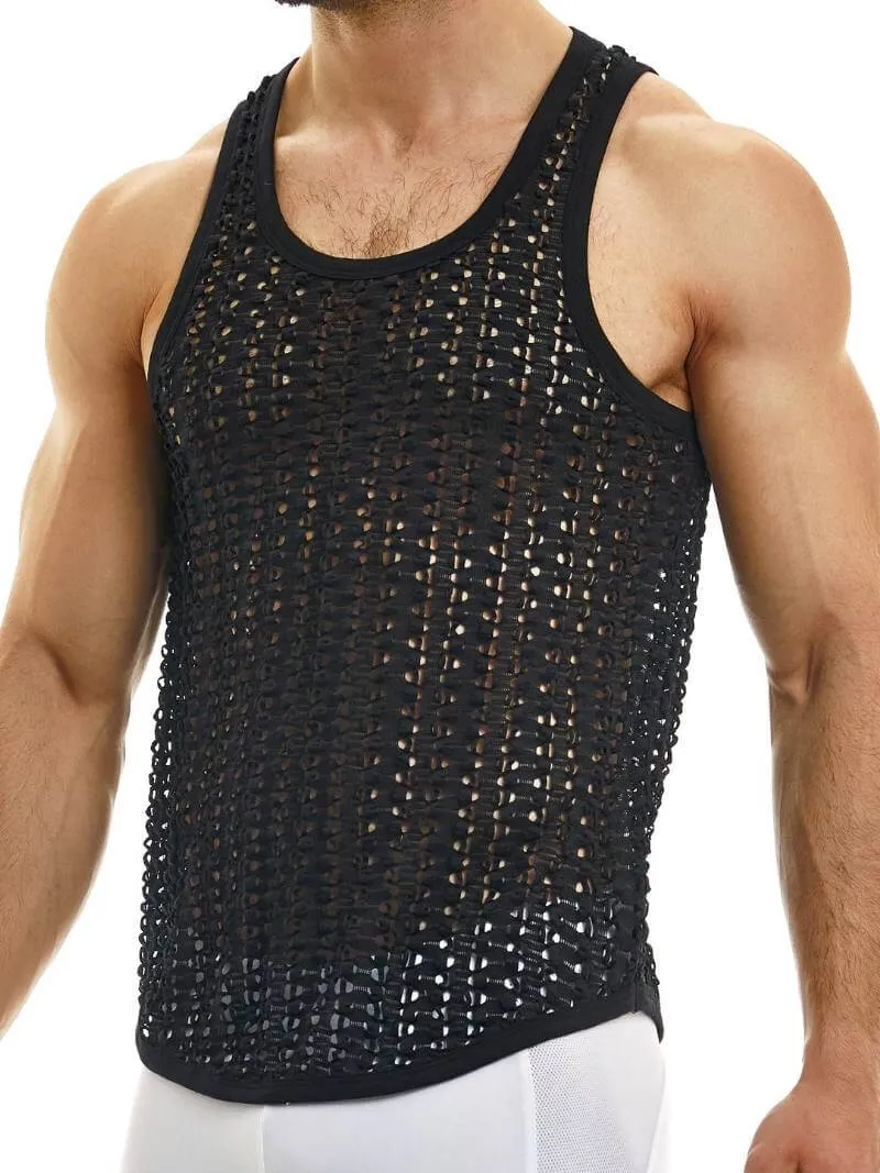 MODUS VIVENDI Knitted Mesh Vest - SIZE SMALL
