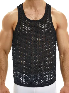 MODUS VIVENDI Knitted Mesh Vest - SIZE SMALL
