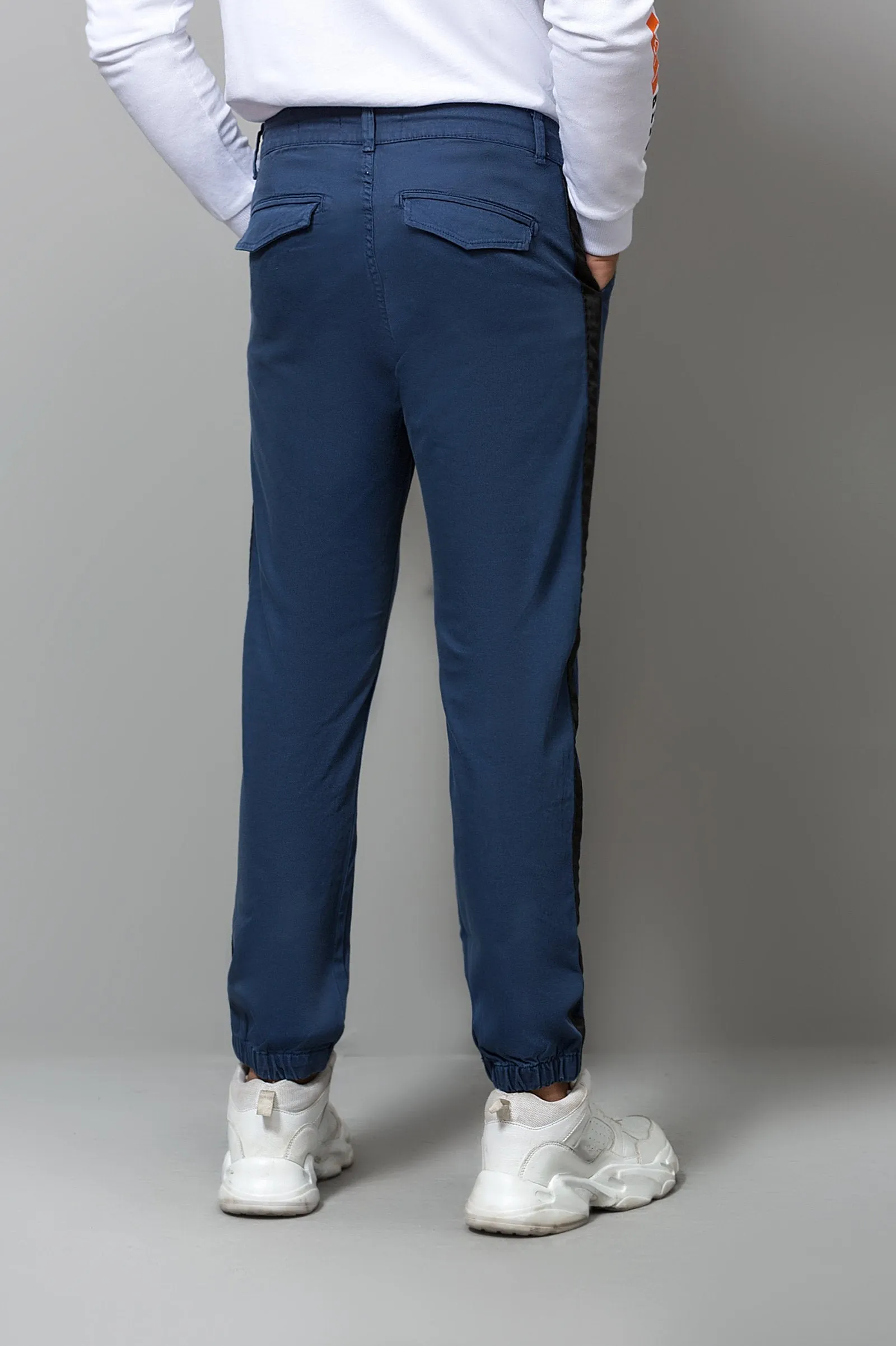 Navy STRIPE chinos