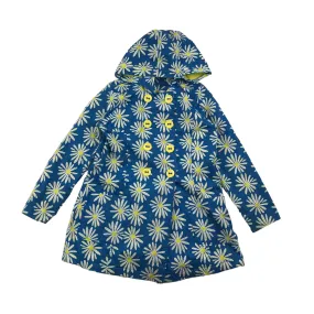 Next Blue A-line Daisies Waterproof Jacket with Fleece Lining Age 11