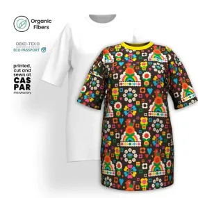 OLD BIRDIE brown - T-shirt dress (organic cotton)