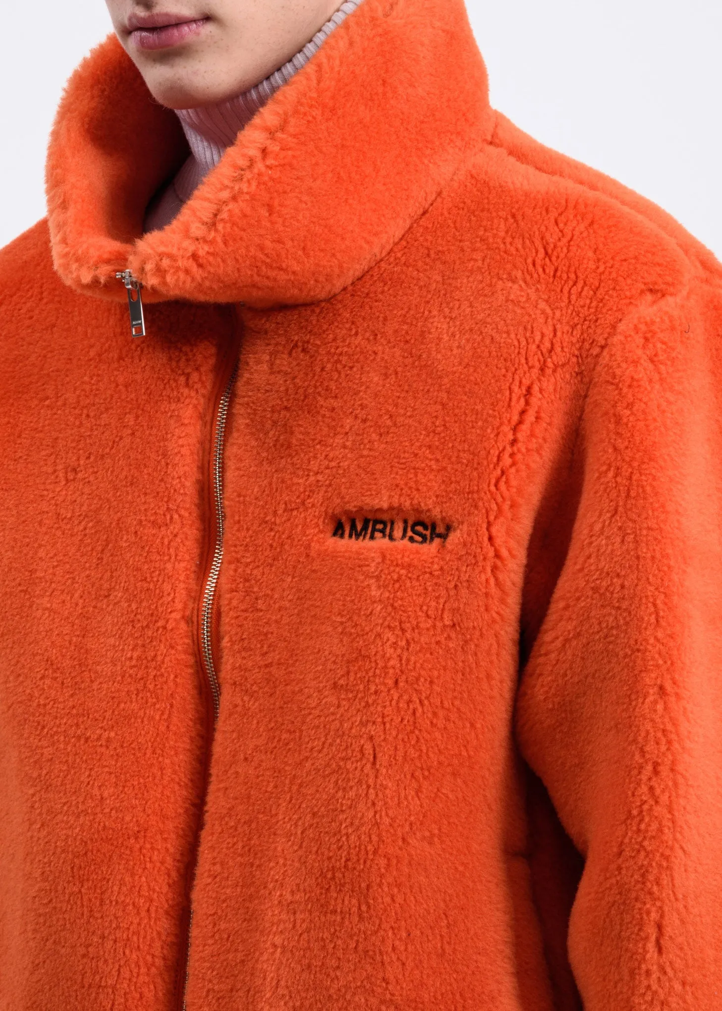 Orange Wool Fleece Jacket