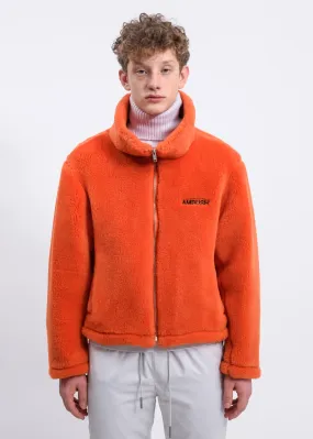 Orange Wool Fleece Jacket