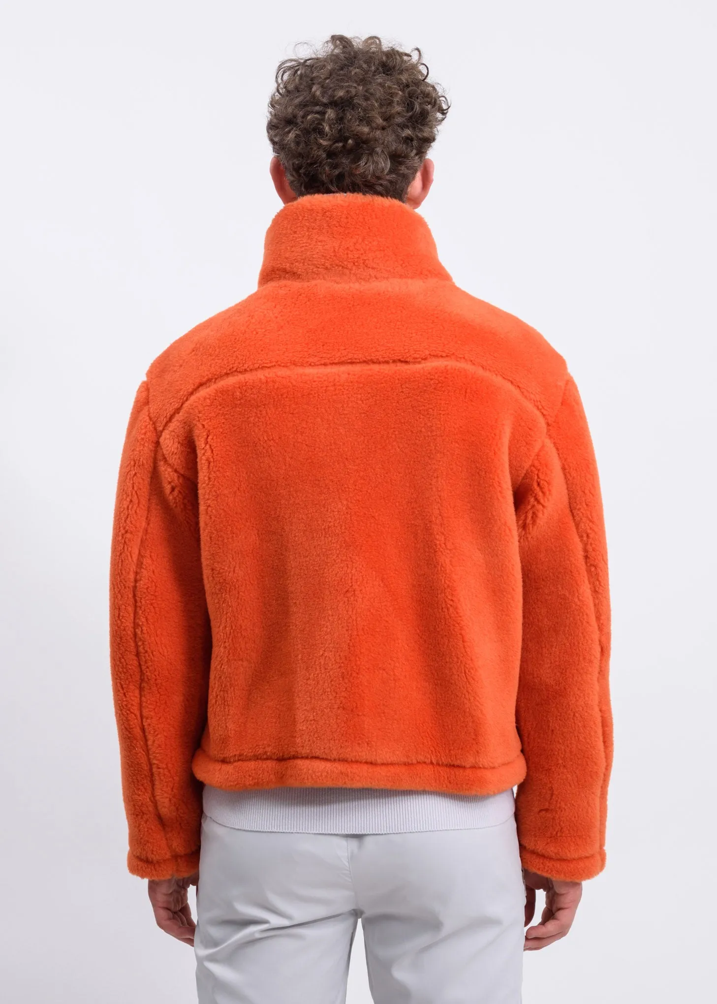 Orange Wool Fleece Jacket