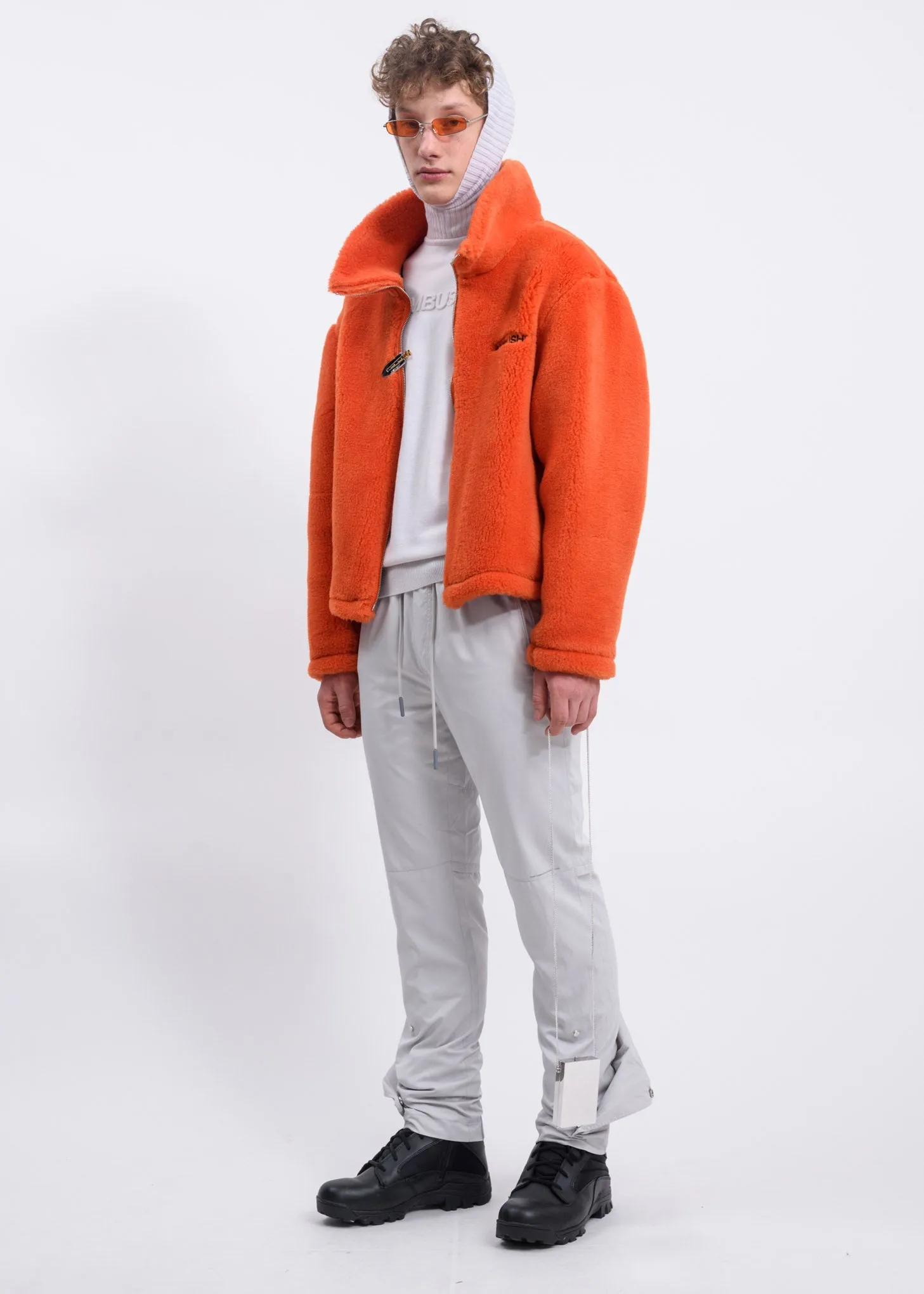 Orange Wool Fleece Jacket