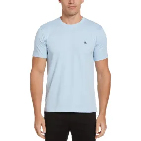 Original Penguin Pin Point Embroidered Logo T-Shirt - Cerulean