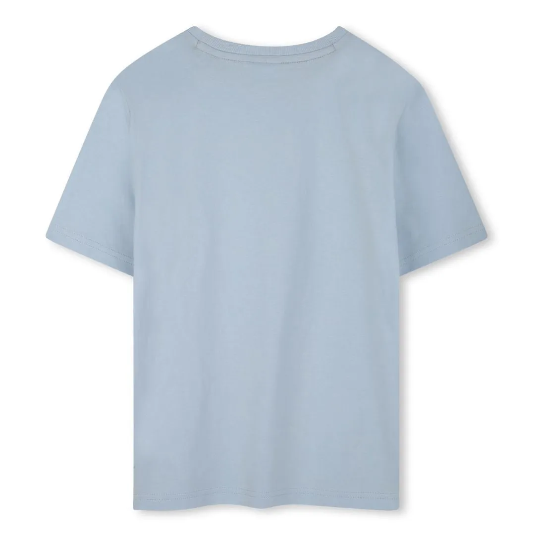 Pale Blue Triple Logo T-Shirt