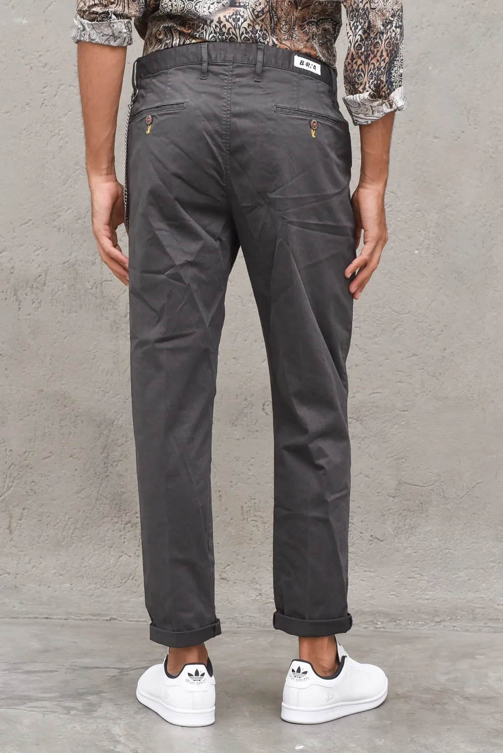 Pantaloni Chinos Slim - Asfalto