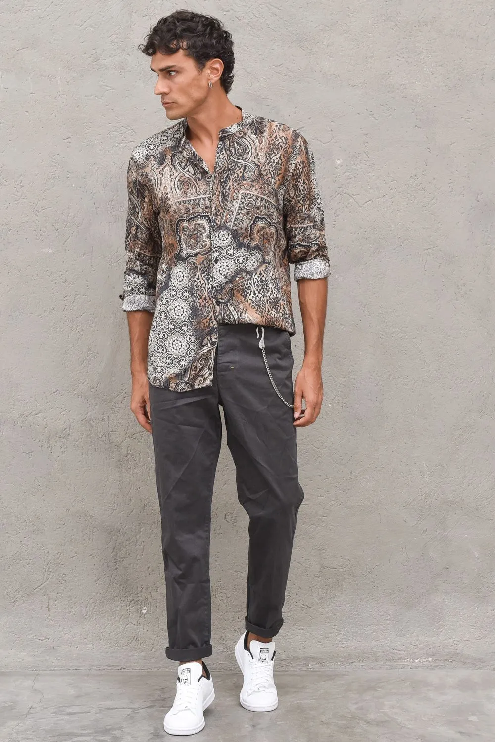 Pantaloni Chinos Slim - Asfalto