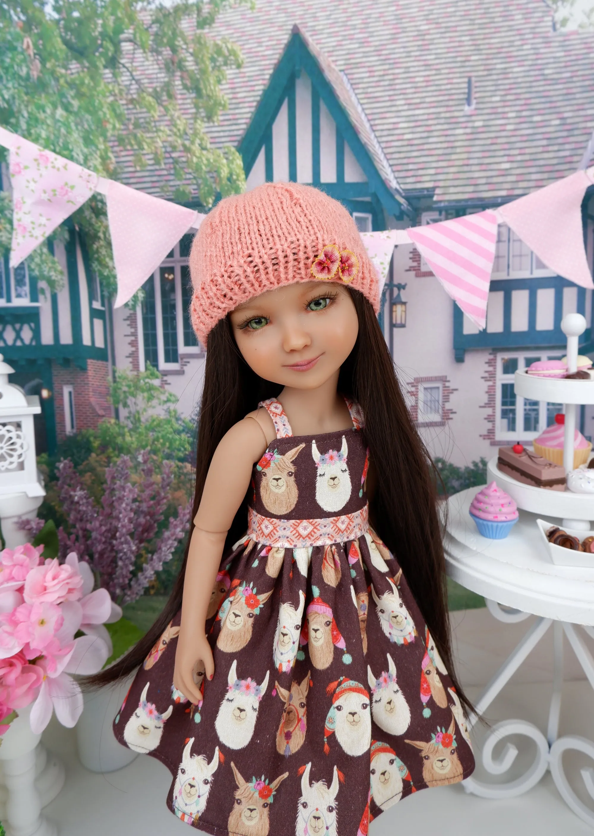 Peruvian Llama - dress and sweater set with shoes for Ruby Red Fashion Friends doll
