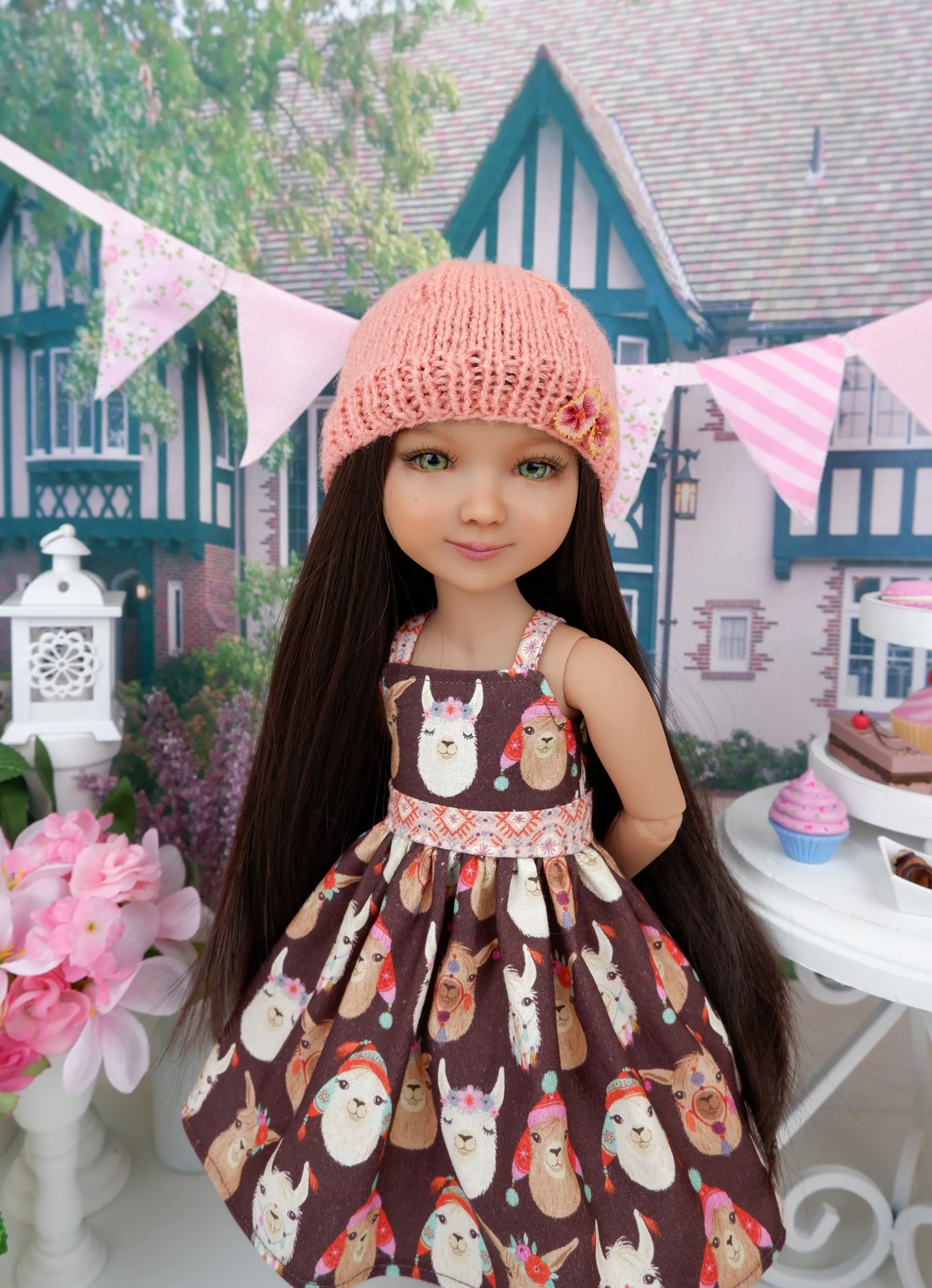 Peruvian Llama - dress and sweater set with shoes for Ruby Red Fashion Friends doll
