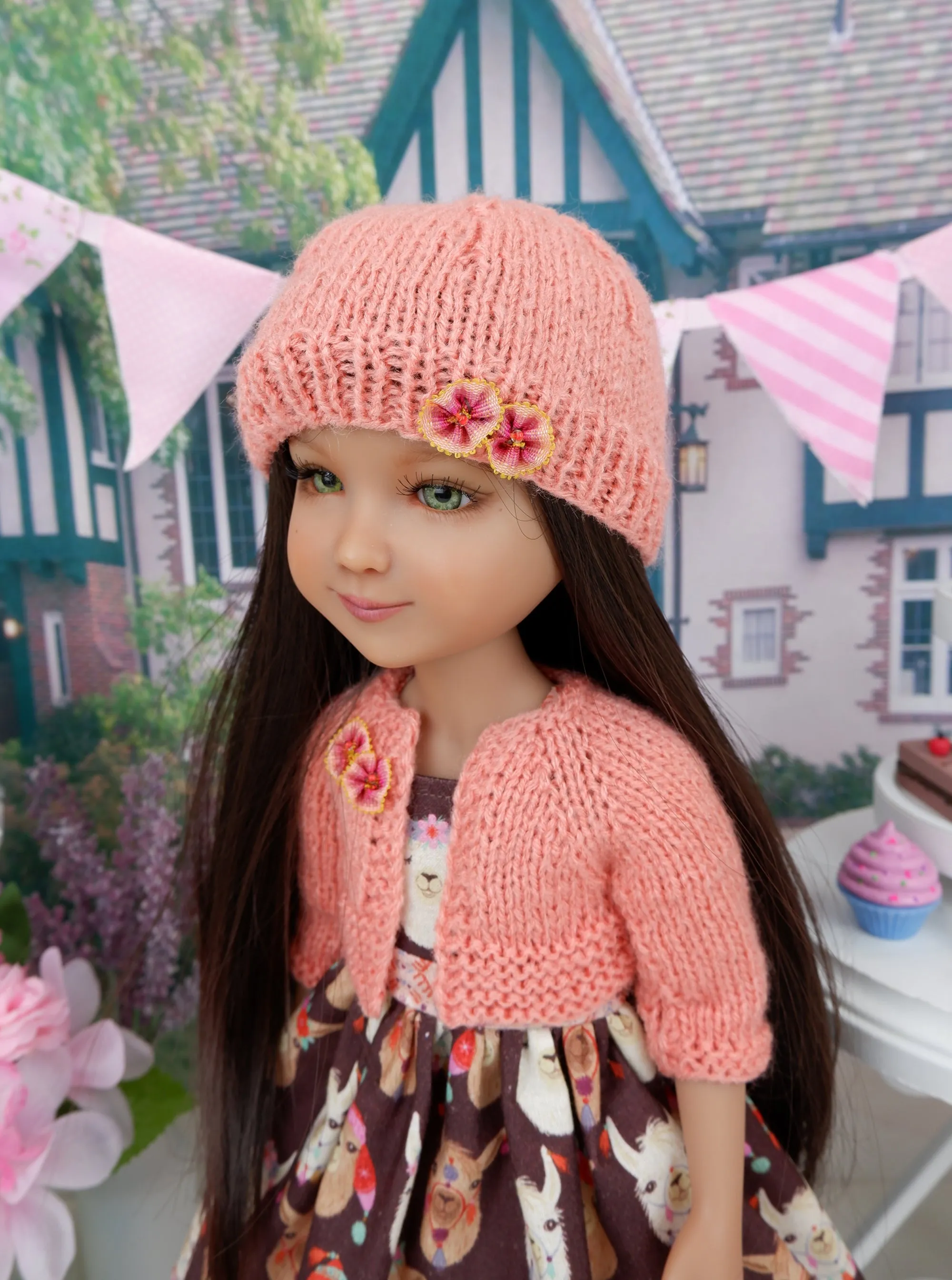 Peruvian Llama - dress and sweater set with shoes for Ruby Red Fashion Friends doll