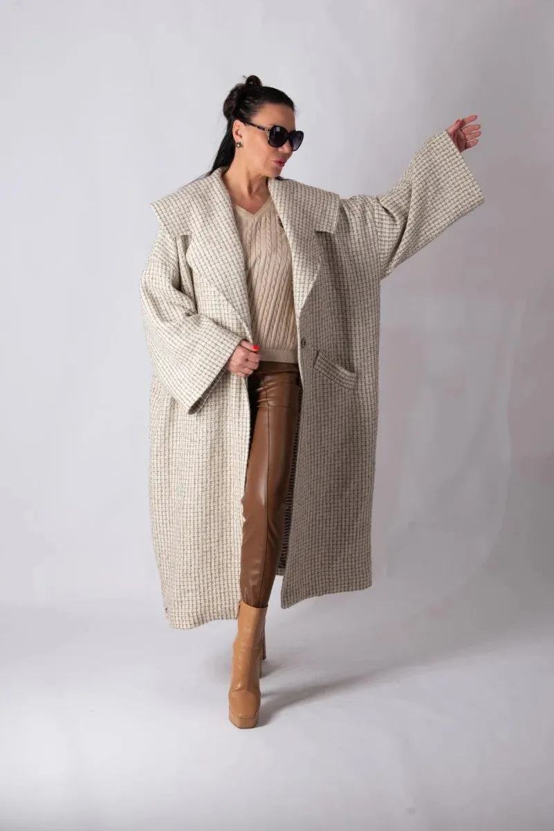 Plaid Winter Loose Coat SIRI