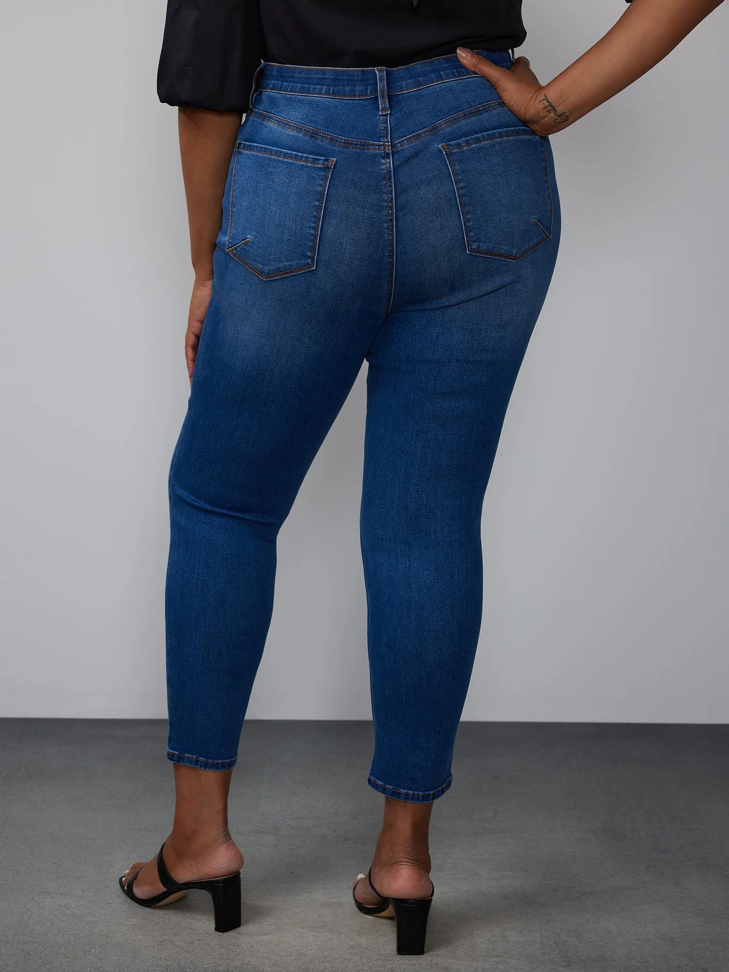 Plus Curvy High Rise Skinny Jeans
