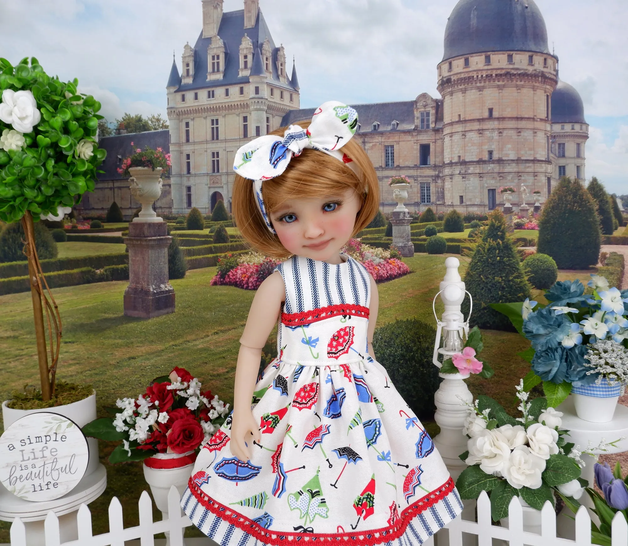Pretty Parasol - dress and sweater with shoes for Ruby Red Fashion Friends doll