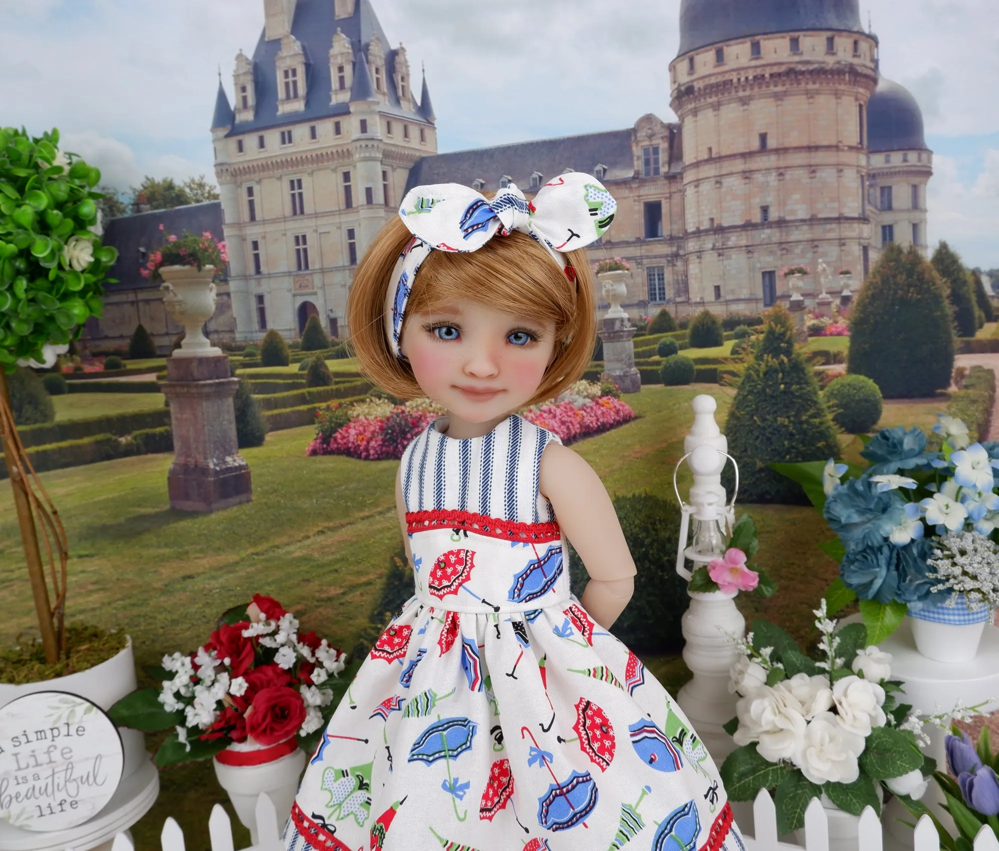 Pretty Parasol - dress and sweater with shoes for Ruby Red Fashion Friends doll