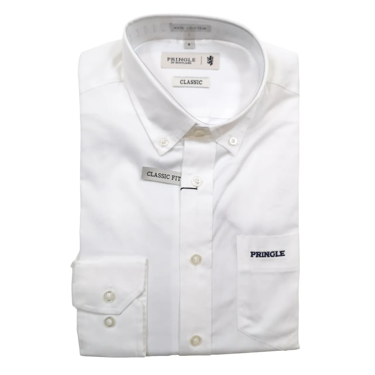 Pringle LS White Classic Regular Shirt