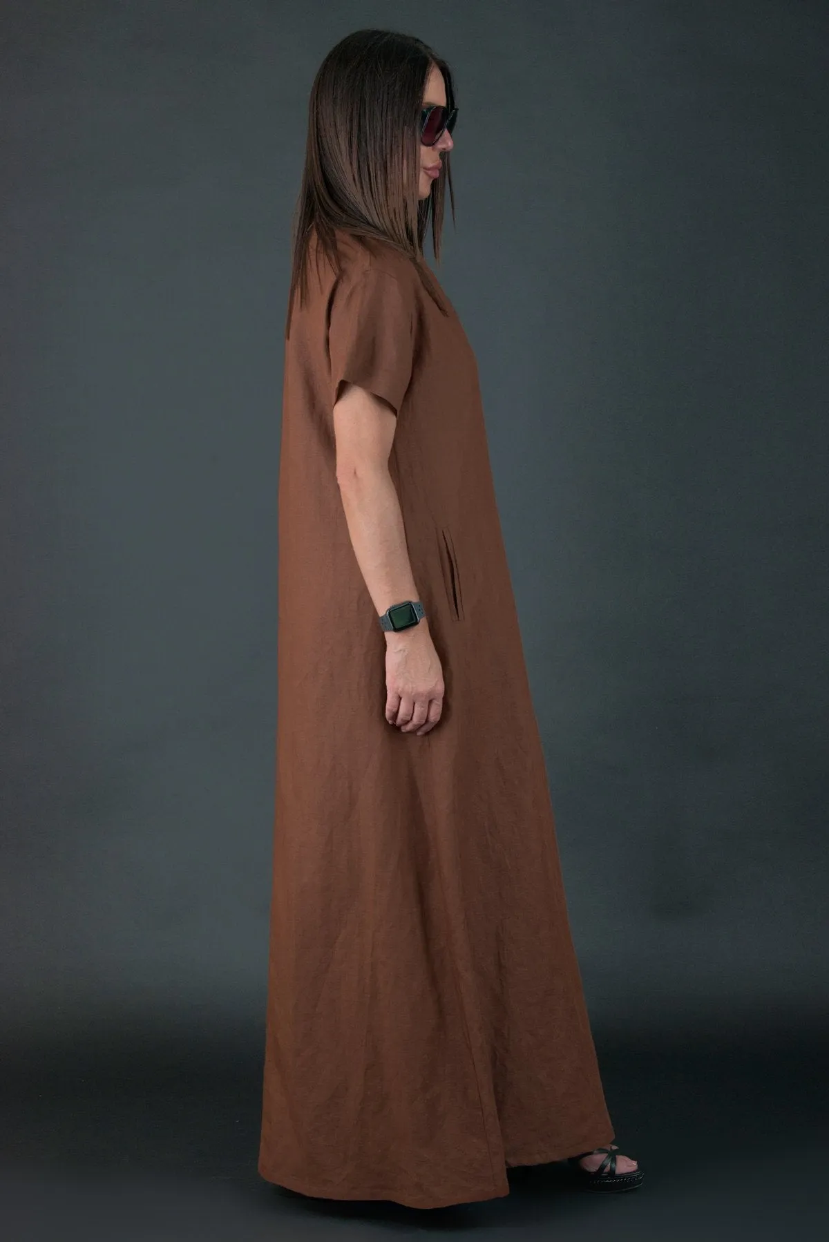 RENEE Long Linen summer Dress