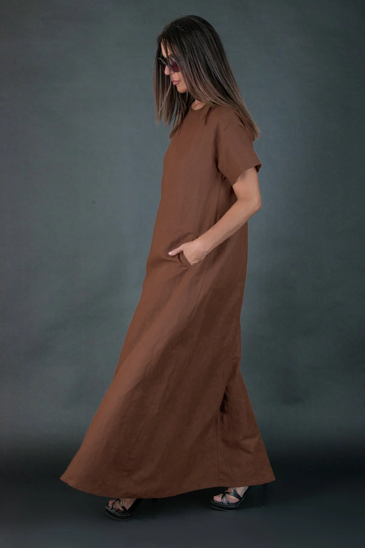 RENEE Long Linen summer Dress