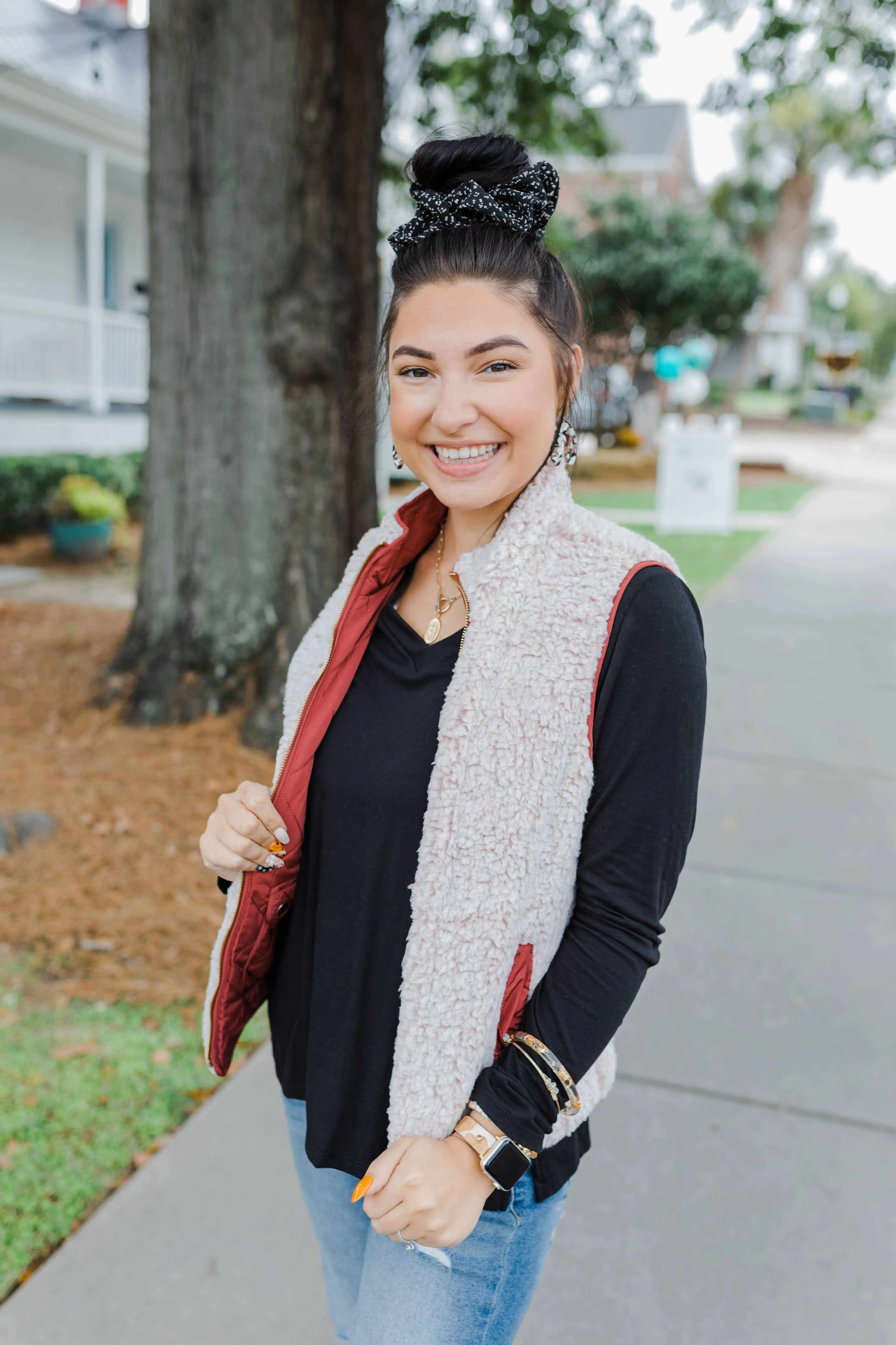 Reversible Faux Fur Padded Vest