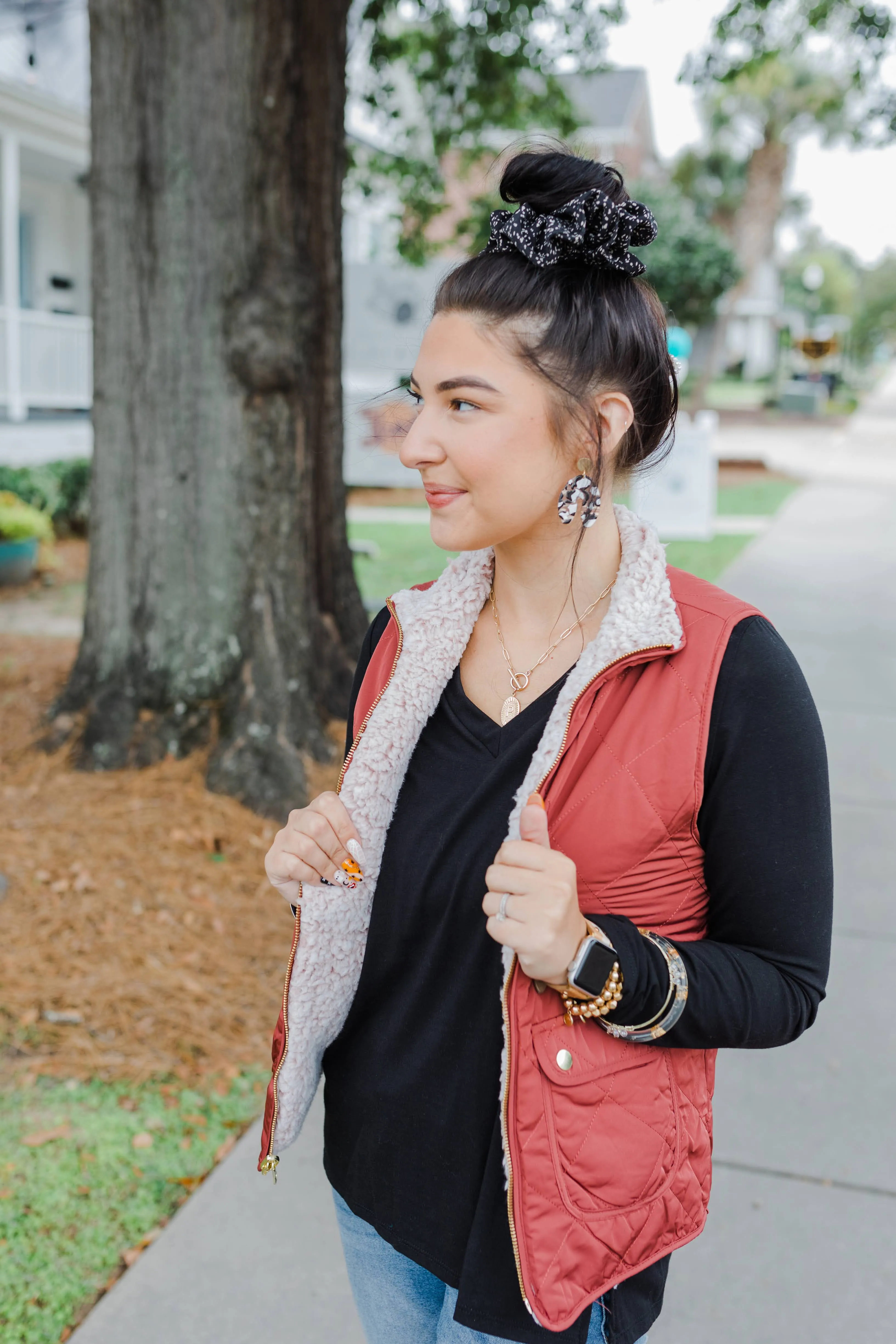 Reversible Faux Fur Padded Vest