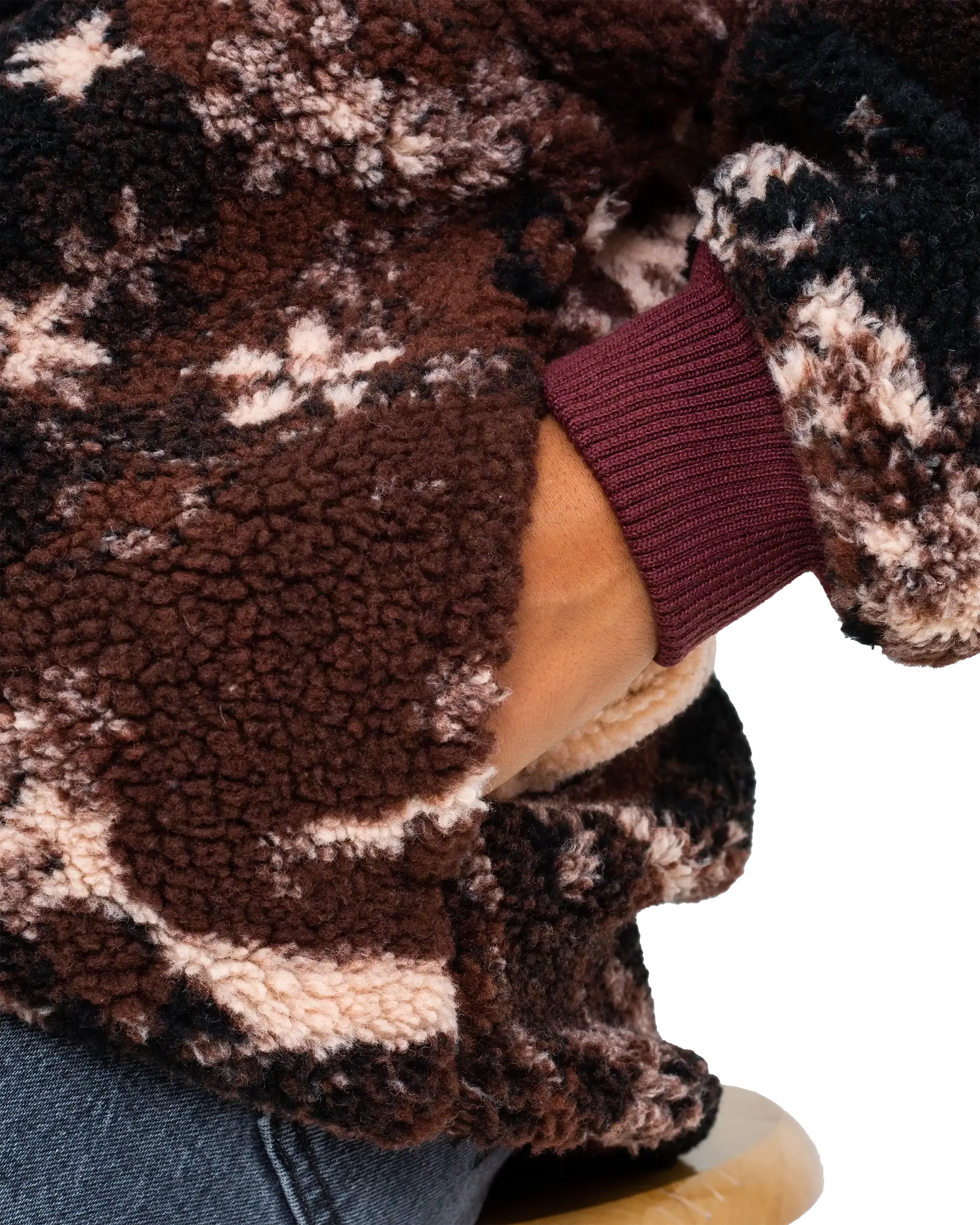 Rosie Print Fleece Jacket in Cosy Rose Bleached