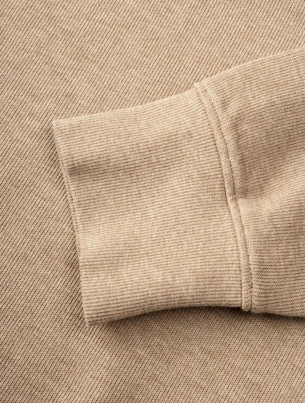 Sacker Rib Half Zip Khaki Melange