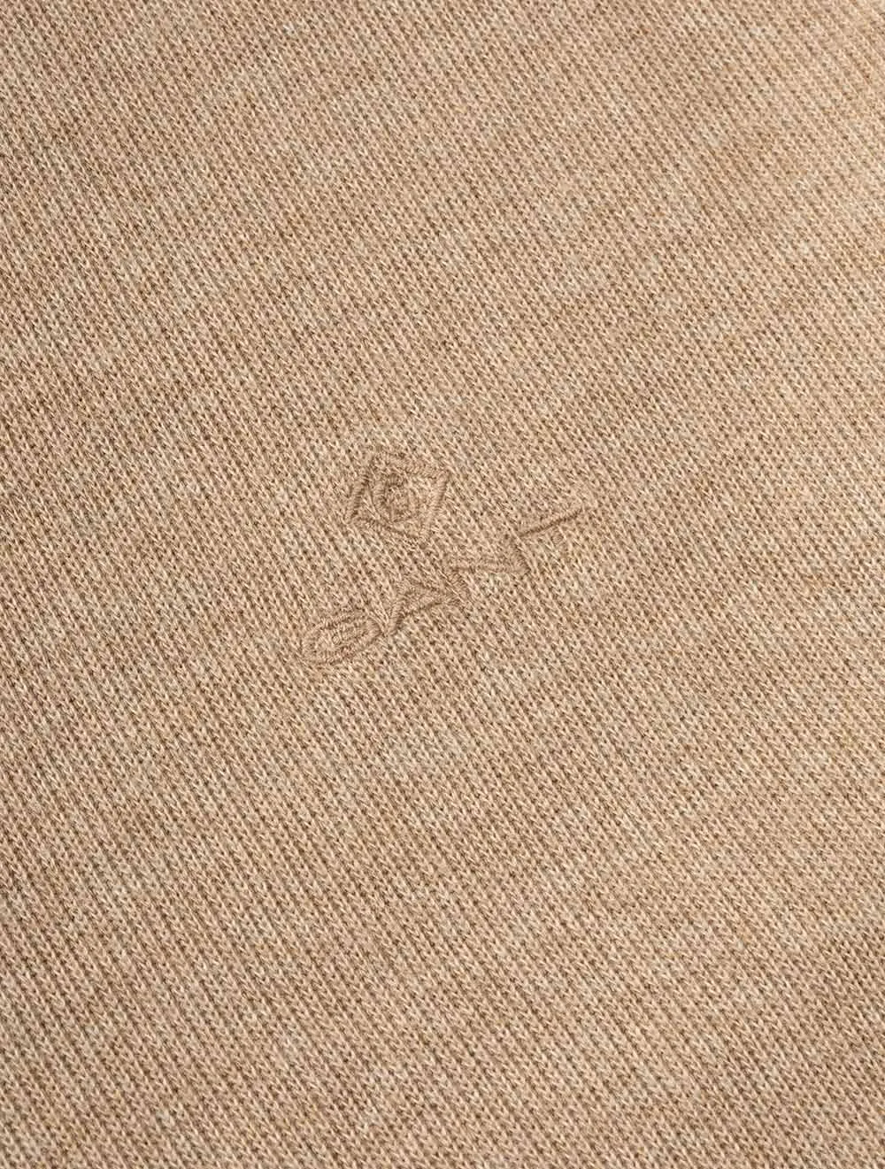 Sacker Rib Half Zip Khaki Melange