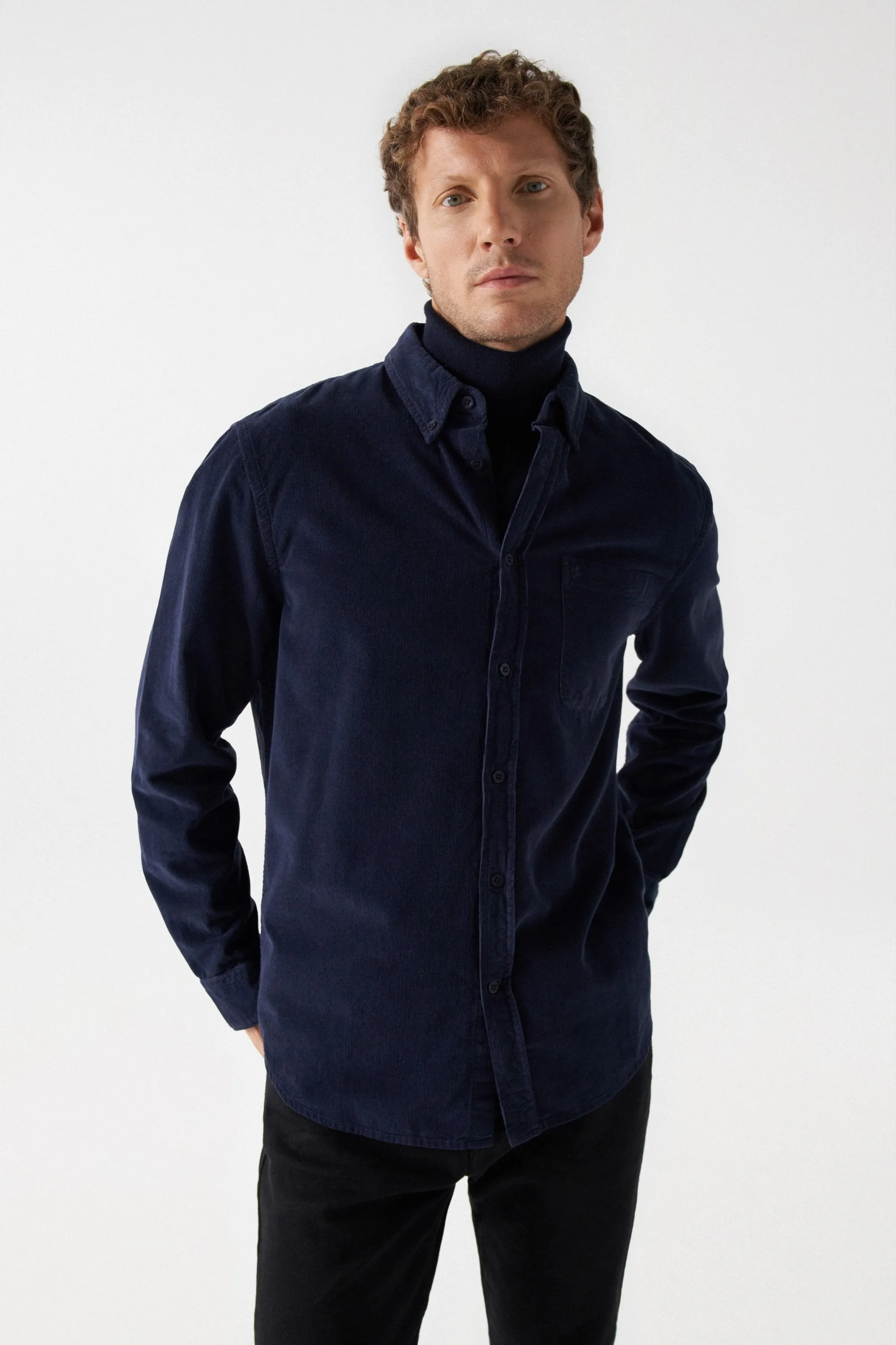 Salsa Corduroy Shirt Navy
