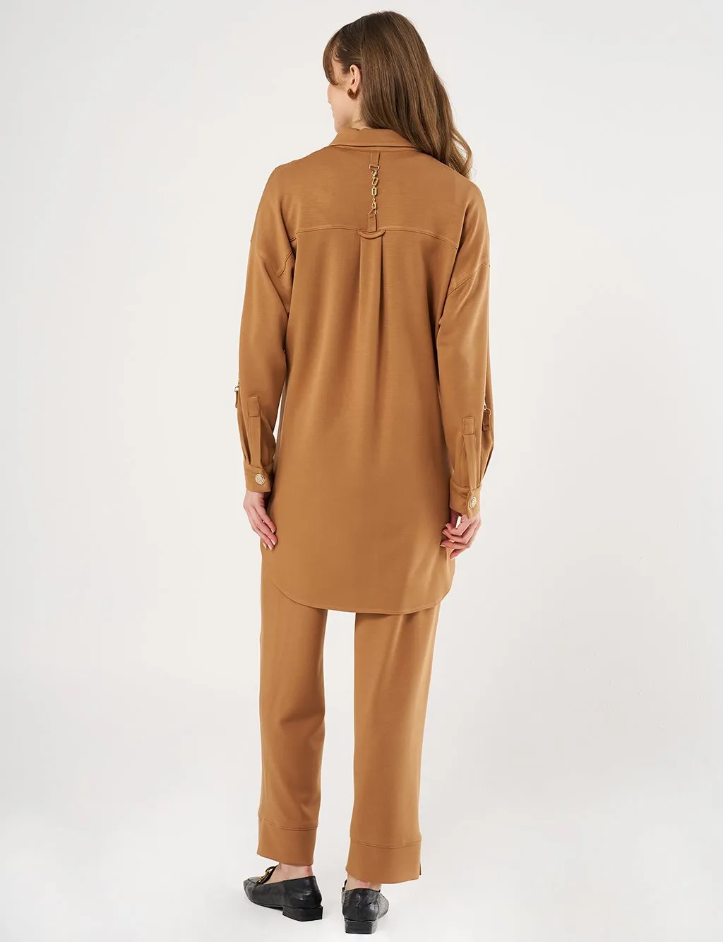 Scuba Double Suit Tobacco with Pocket Details