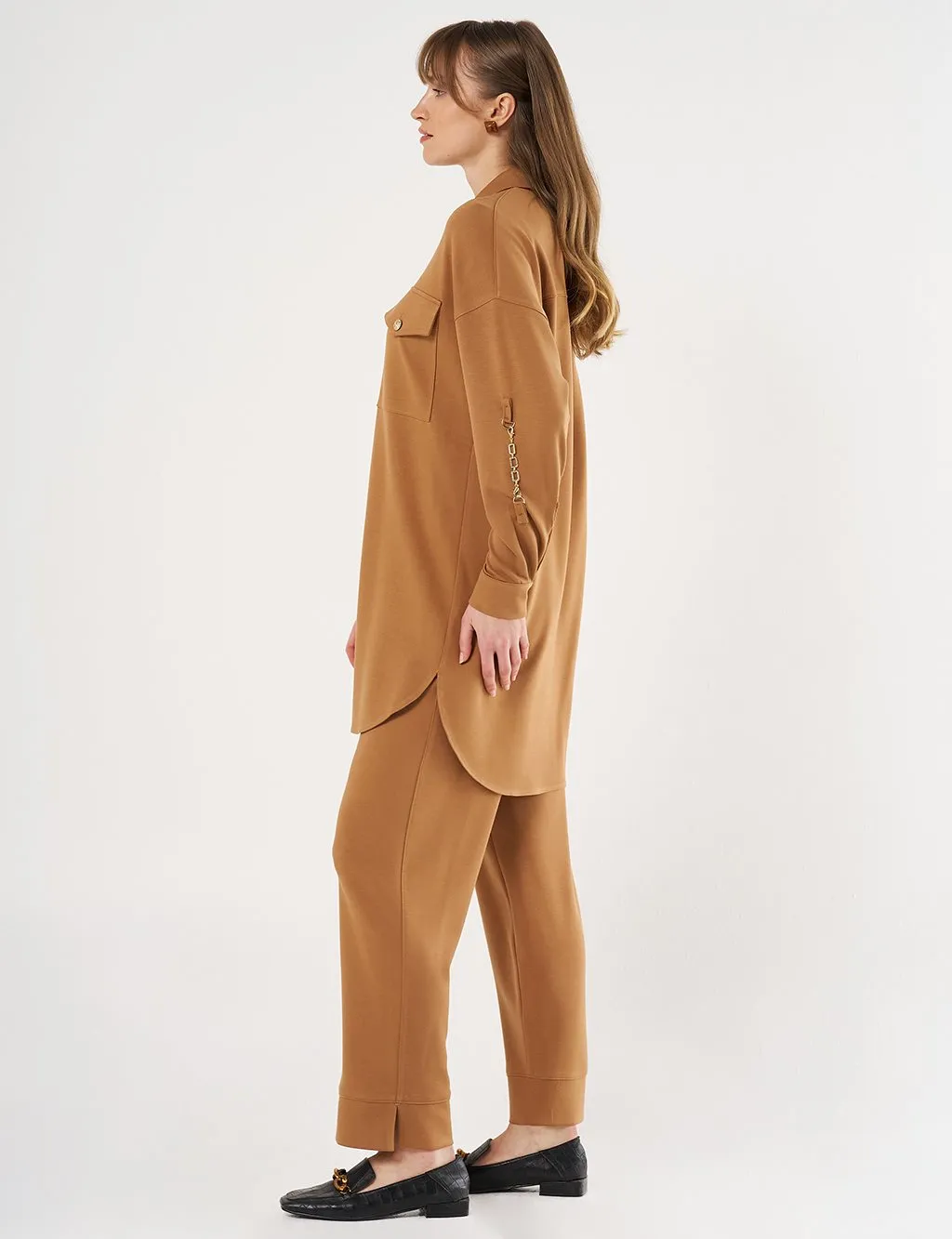 Scuba Double Suit Tobacco with Pocket Details