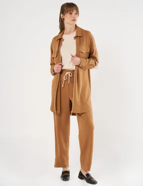 Scuba Double Suit Tobacco with Pocket Details
