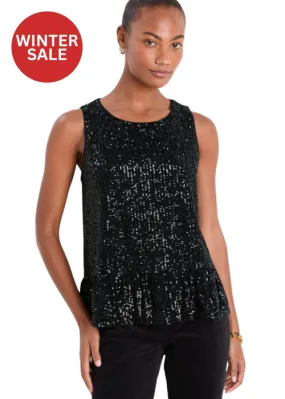 SEQUIN PEPLUM TOP