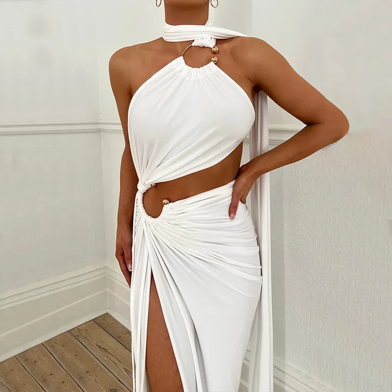Sheila Hollow Out Strapless Backless Maxi Dress