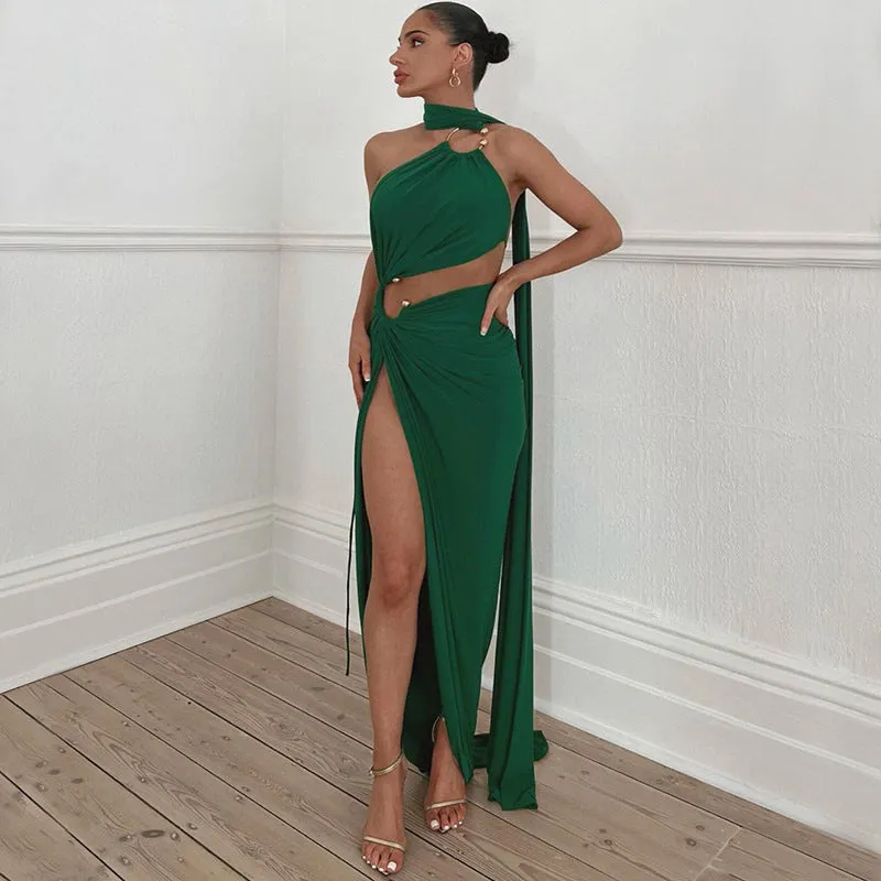 Sheila Hollow Out Strapless Backless Maxi Dress