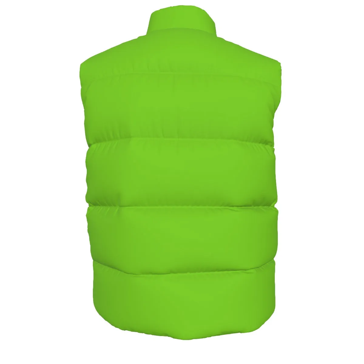Sixty Eight 93 Logo White Green Apple Unisex Puffer Vest