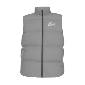 Sixty Eight 93 Logo White Grey Unisex Puffer Vest