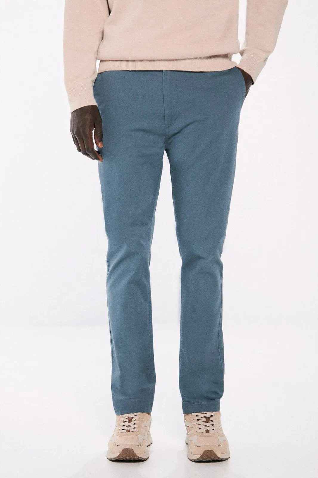 Skinny Fit Chinos Pants - Blue