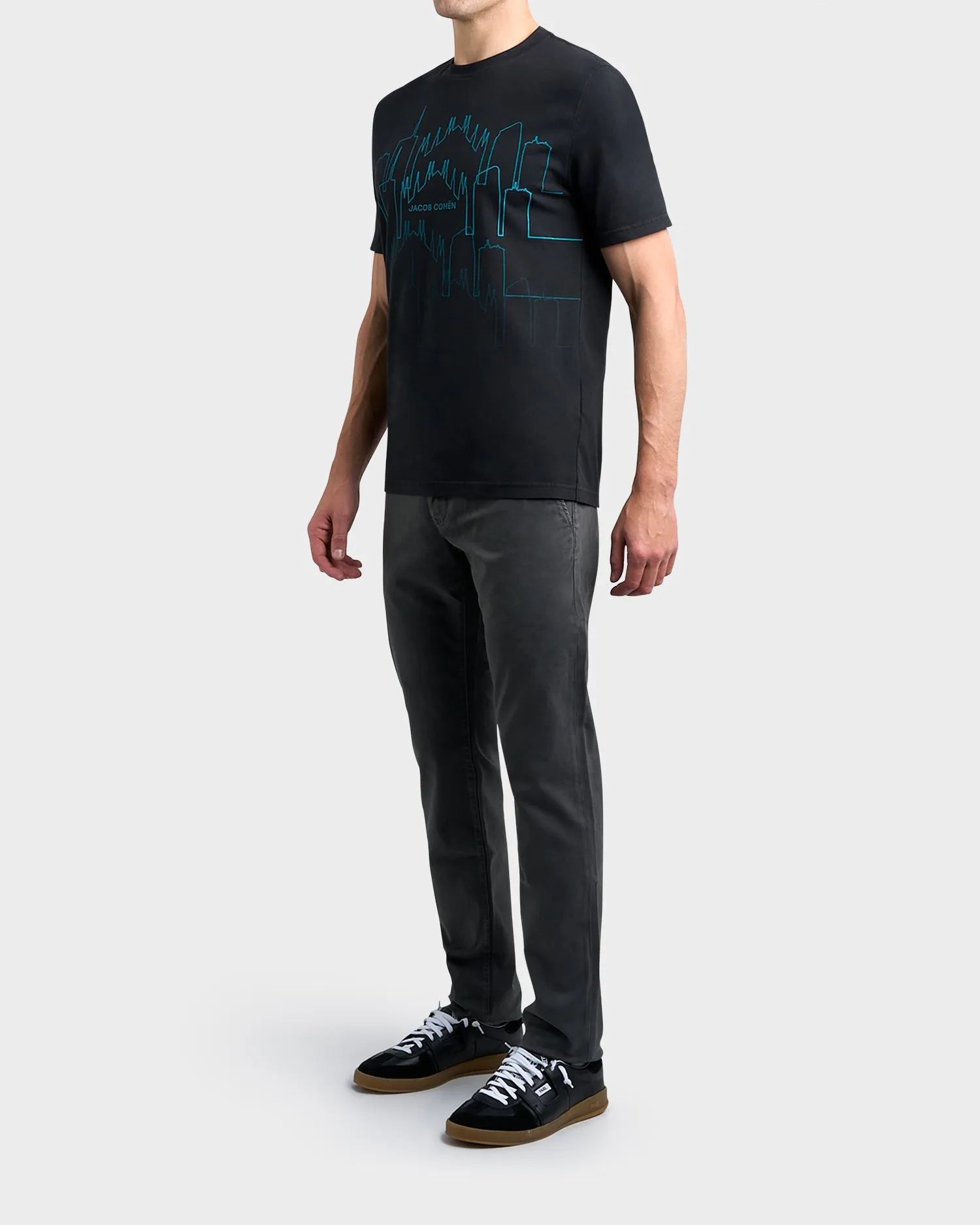 Slate Grey Cotton Lyocell Chinos