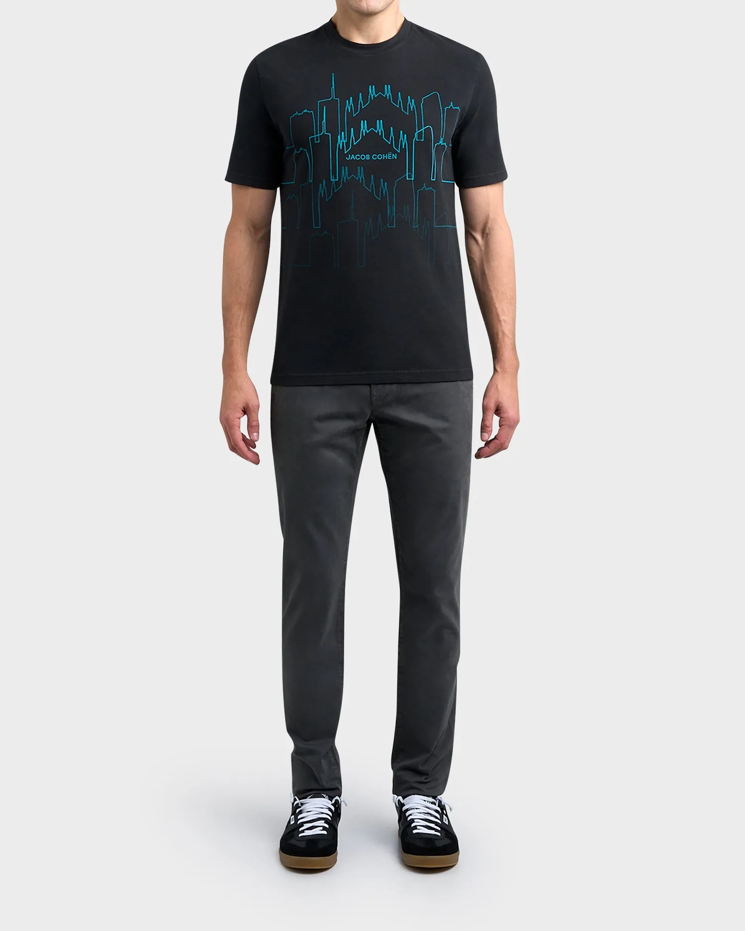 Slate Grey Cotton Lyocell Chinos