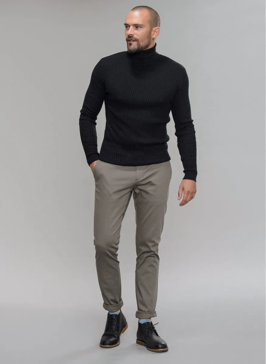 Slim Fit Chino Pants in Taupe