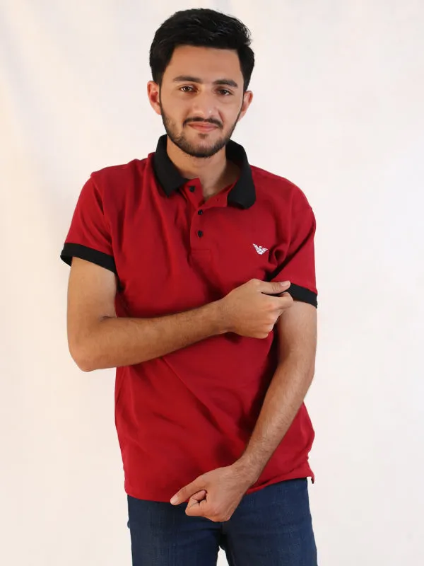 SN Men's Polo T-Shirt Red