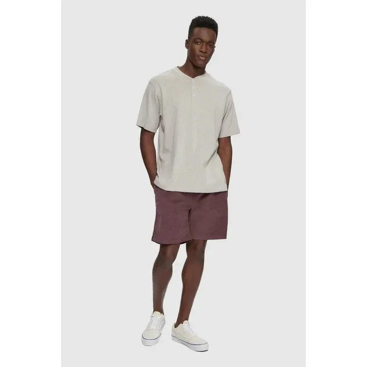 S/S Slub Henley Shirt - Kuwalla
