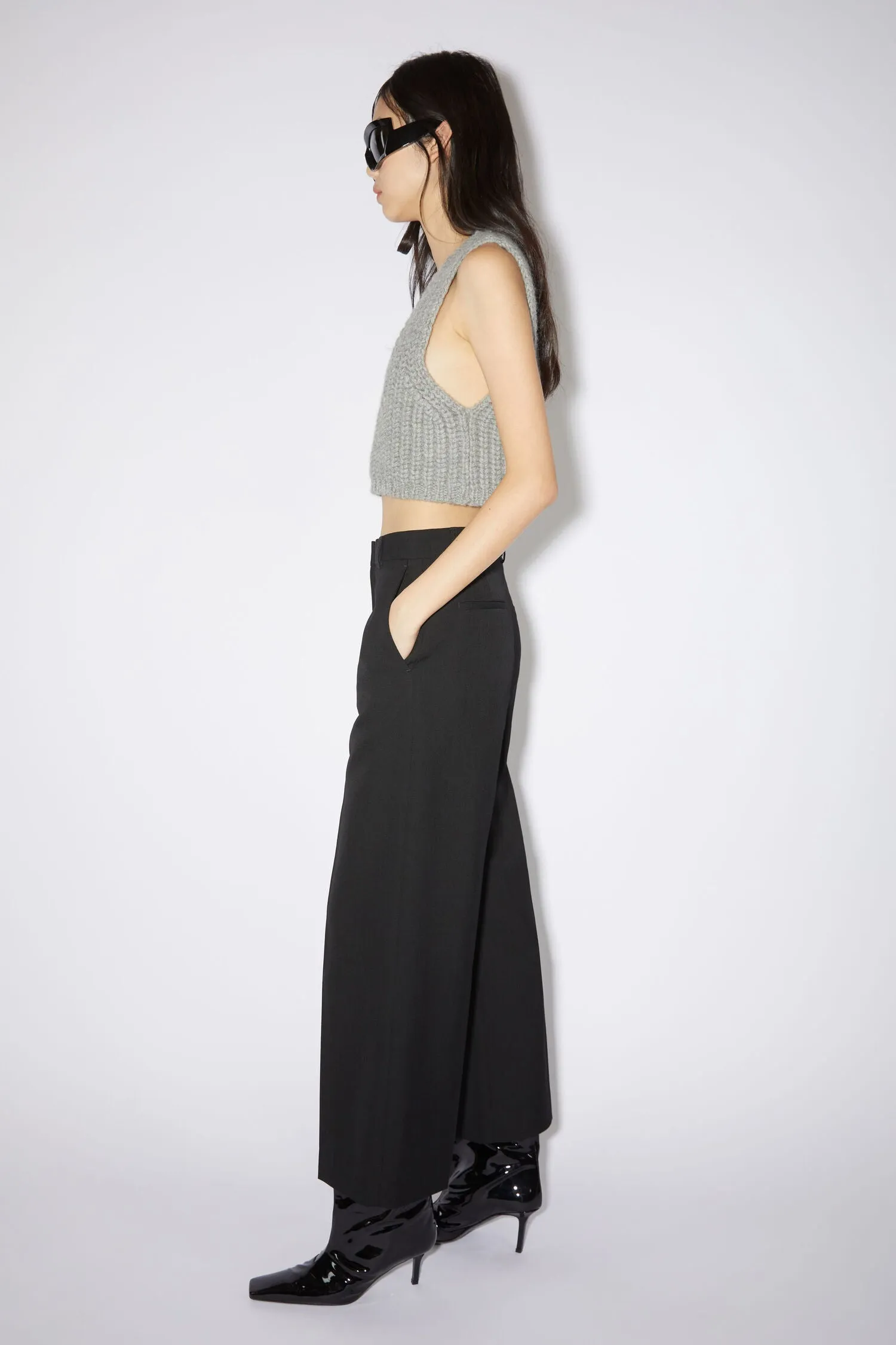Suit Pants, Black, Pants