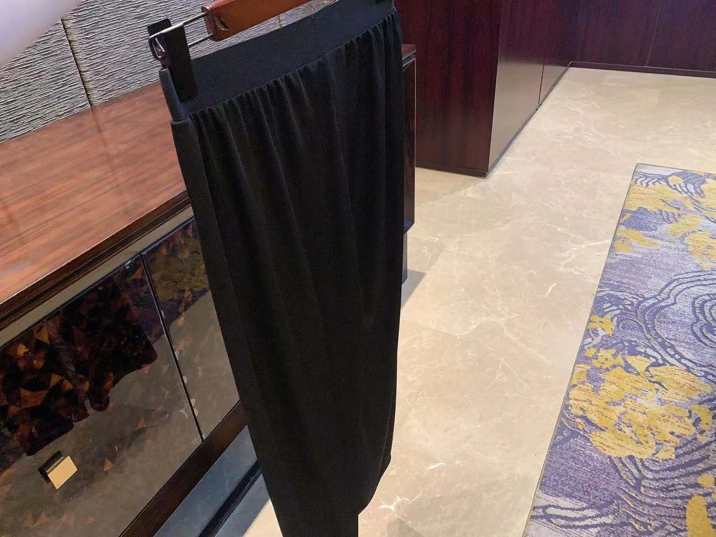 Summer Alphabets High Waist Wide Leg Pants Ice Silk Women Drape Slim Look Straight Floor Length Pants