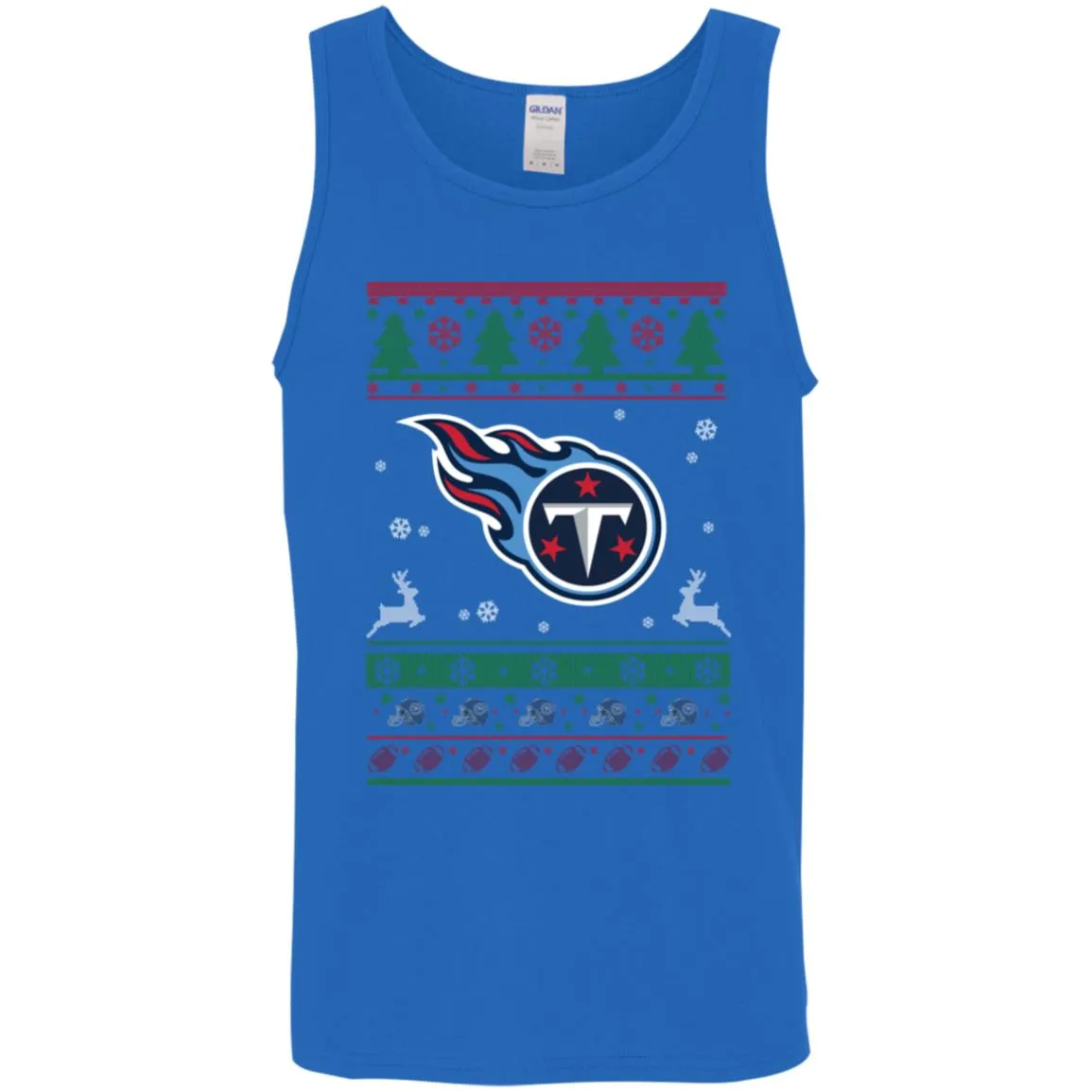 Tennessee Titans Logo Football Teams Ugly Christmas Sweater Men Tank Top