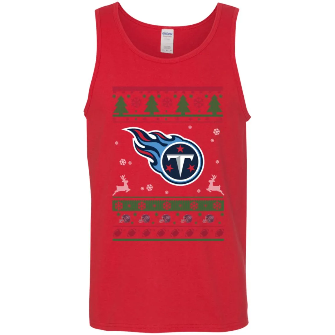 Tennessee Titans Logo Football Teams Ugly Christmas Sweater Men Tank Top