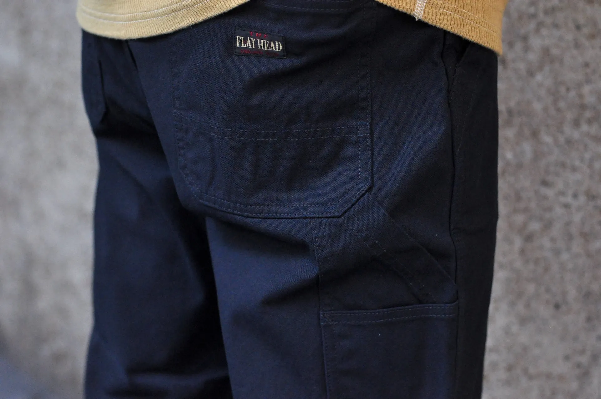 The Flat Head 11oz Duck Canvas Worker Pants (Black)