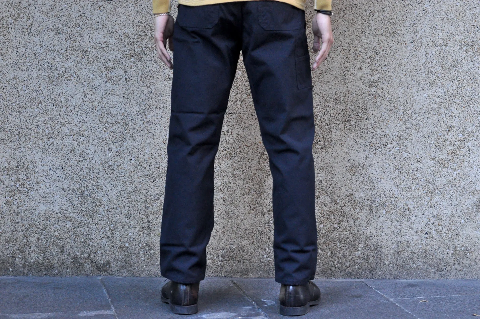 The Flat Head 11oz Duck Canvas Worker Pants (Black)
